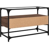 TV ormarić sa staklenom površinom boja hrasta 80x35x51 cm drvo | Eponuda.com