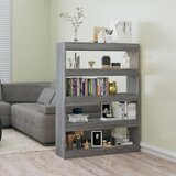 Furnova Knjižna omara/pregrada siva sonoma 100x30x135 cm, (21933071) Cene