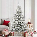  Umjetno božićno drvce s nogom Bijelo 180 cm PE i PVC | shoptok.hr