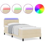 Box spring krevet s madracem Krema 100 x 200 cm tkanina | shoptok.hr