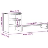 vidaXL Stojalo za monitor z organizatorjem artisian hrast inž. les | Shoptok.si