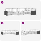  Set vanjskih sofa 6 pcs Prirodna i bež 402 x 172,5 x 73 cm | shoptok.hr