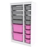 Hanah home višenamenske police montana xs 2D4N8U white grey pink | ePonuda.com