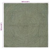  Tepisi za područja Maslinastozelena 160 x 160 cm Juta - Maslinastozelena 160 x 160 cm | shoptok.hr