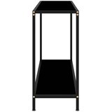  Konzolni stol crni 120 x 35 x 75 cm od kaljenog stakla | shoptok.hr