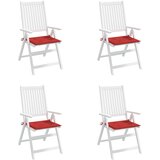  Jastuci za vrtne stolice 4 kom crveni 50x50x4 cm od tkanine | shoptok.hr