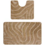 RugsX Preproge Dvodelni kopalniški set preproga SUPREME WAVES, v 60x100 cm Bež | Shoptok.si