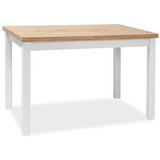  Stol ADAM 120x68 cm - laminirana ploča + MDF - zlatni hrast/bijeli | shoptok.hr