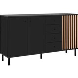 Livetastic KOMODA, črna, hrast artisan | Shoptok.si