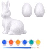 Bunny Styrofoam Decorations Painting Kit 2 Eggs Paints | Shoptok.si