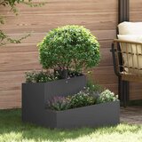  Vrtna saksija Crna 60 x 60 x 50 cm Čelična vrata | shoptok.hr