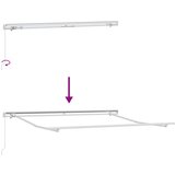  Povlačivi tende Crvena i bijela 300 x 250 cm | shoptok.hr