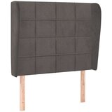 vidaXL Vzglavje z ušesi temno siv 93x23x118/128 cm žamet | Shoptok.si
