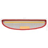  Otirači za stepenice 10 kom 56 x 17 x 3 cm crveni | shoptok.hr