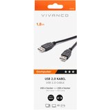 Vivanco 1,8 m USB Stecker A- Stecker A 45296 USB Stecker, 1,8 m | Shoptok.si