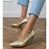 D/CEO Gold classic women's pumps with rhinestones Klessa | Shoptok.si