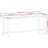  Radni stol 200x55x81,5 cm od masivne bukovine i metala | Eponuda.com