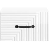  Stenski nočni omarici 2 pcs Bela visok sijaj 34,5 x 33 x 20 cm, (5000209801) | Shoptok.si
