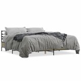 Furnova Posteljni okvir sonoma hrast 200x200 cm inž. les in kovina, (21936513) | Shoptok.si