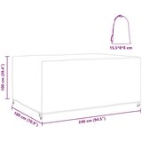 vidaXL Prevleka za zunanje pohištvo Črna 240 x 180 x 100 cm 420D | Shoptok.si