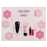 Shiseido Ginza Set parfumska voda 50 ml + losjon za telo 50 ml + šminka Techno Satin Gel Lipstick 2 g za ženske