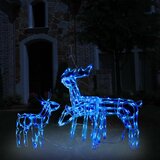 vidaXL 3-dijelna božićna rasvjeta sa sobovima i 229 LED žarulja | shoptok.hr