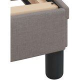  Postelja z vzmetnico taupe 120x200 cm blago | Shoptok.si