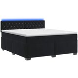  Krevet s box springom, madracem i LED-om Crna 160 x 200 cm | shoptok.hr