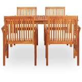  5-dijelni vrtni blagovaonski set s jastucima bagremovo drvo | shoptok.hr