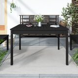 vidaXL Vrtna miza črna 121x82,5x76 cm trdna borovina | Shoptok.si