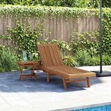  Ležaljka za sunčanje s jastukom 2 pcs Smeđa Čvrsto teak drvo | Eponuda.com