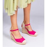 Gemre Pink wedge espadrille sandals Tedis | shoptok.hr