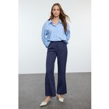 Trendyol Navy Blue Wide Leg/Wide Leg Woven Striped Trousers | Shoptok.si