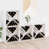  Stalak za vino 4 pcs Bijelo 62 x 25 x 62 cm Čvrsto borovo drvo | shoptok.hr