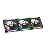 Ventilator za ohišje UNI FAN SL120 RGB PWM 120mm, 3 pack + kontroler, črn