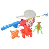 Magic Toys Šarena igračka za pecanje s ribama i rakovima, štap za pecanje 47 cm | shoptok.hr