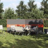 vidaXL Vetrobran za kampiranje sivo oranžen 344x120 cm vodoodporen | Shoptok.si