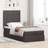  Otomanski posteljni okvir z vzmetnico rjav 80x200 cm blago, (22053638) | Shoptok.si