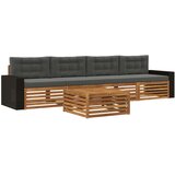  Set vanjskih sofa 5 kom. Prirodna i antracit 79 x 79 x 37 cm | shoptok.hr