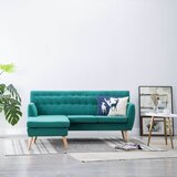 vidaXL Kutna garnitura s presvlakom od tkanine 171,5 x 138 x 81,5 cm zelena | shoptok.hr