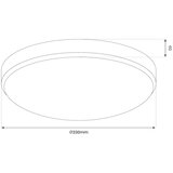  LED kupatilsko plafonsko svetlo MAYA LED/15W/230V, prečnika 33 cm, IP44, zlatno | Eponuda.com