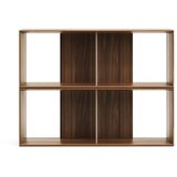 Kave Home Sistem modularnih polic 2 ks v orehovem dekorju v naravni barvi 101x76 cm Litto – | Shoptok.si