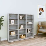 vidaXL Omarica za CD plošče siva sonoma 102x23x89,5 cm inženirski les | Shoptok.si