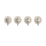 INF 4-Pack Močni samolepilni stenski obešalniki brez vrtanja - obešanje brez poškodb Silver, (5000072385) | Shoptok.si