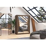 Max Garderobna omara z drsnimi vrati Max (150 cm)-okoladno rjava | Shoptok.si