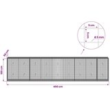  Gabion s žicom debljine 5 mm i mrežom 5x5 cm 450x50x100 cm - 50 cm 100 cm 450 cm | shoptok.hr