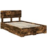  Konstrukcija postelje z vzglavjem Dimljeni oreh 120 x 200 cm, (5000103057) | Shoptok.si