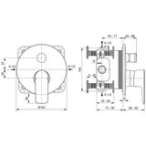 Ideal Standard Antracitno siva slavina za kadu/ugrađena Connect Air – | shoptok.hr