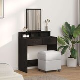  Toaletna stolica Crni hrast MDF i staklo 79 x 41 x 140 cm | shoptok.hr