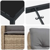  3-delni set vrtnega pohištva z vzglavniki bež poli ratan, (22087661) | Shoptok.si